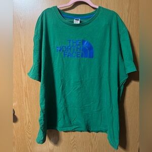 The North Face Mens Green Tee with Blue Logo
